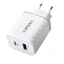 Carregador A-CC2001 USB-A/USB-C Blanco