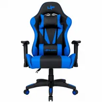 Cadeira Gamer Up Gamer LT Series BKBL01, Pu Algodão Base Em Nylon Reclinável Até 100KG, Preto e Azul