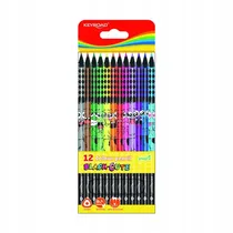 Keyroad KR972515 Set Lapices de Colores 12PCS Cuerpo Negro c/Diseño