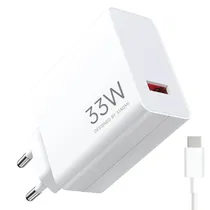 Carregador / Adaptador de Parede Xiaomi Hypercharge Combo MDY-16-Ef / 33W / USB-A com Cabo Incluído USB-A - USB-C - Branco