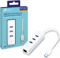 Cable Adap USB A RJ45 TP-Link UE330 3.0 Ethernet Gigabit 3 Puertas USB