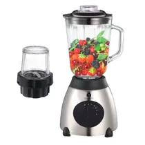 Liquidificador Mannatech LVN-66 SWD1315 / 2 Em 1 / 1.5 Litros / 500W / 110V - Prata/ Vidro Transparente
