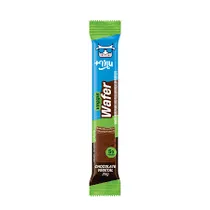 +Mu Alimentos Veggie Wafer Chocolate Vegetal 25G Plastico Azul