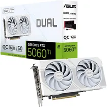 Placa de Vídeo Asus Dual Geforce RTX 5060 Ti Oc Edition 16 GB GDDR7 - Branco