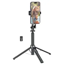 Bastão de Selfie Hoco K21 2 Em 1 - Black