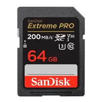 Cartão de Memoria SD Sandisk Extreme Pro 64GB / U3 / 200MBS