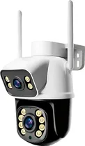 Câmera de Segurança Satellite A-CAM8008D 6MP Wi-Fi - Branco/Preto