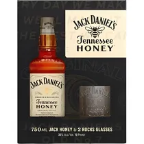 Uisque Jack Daniel's Tennesse Honey 750ML + 2 Vasos