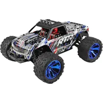 Automodelo Carro Elétrico MD Wltech Speed Racing RTR No° 144018 - Escala 1/ 14 - 35KM/ H - Recarregável - com Controle - Preto / Branco / Azul