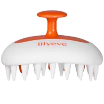 Escova Massageadora Lilyeve 2WAY Gua Sha Brush - Branco/Laranja