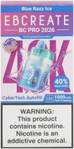 Vape Descartável Elf Bar Eb Create BC Pro 2026 Blue Razz Ice 40000 Puffs