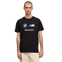 Remera Puma BMW MMS Essentials Logo Negro