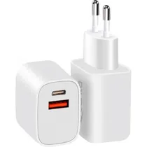 Carregador de Parede Quanta Essentials QTCACR2 USB-C/USB-A/20W - White