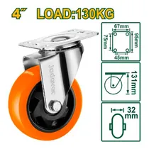 Roda de Carrinho Jadever JDJL2342 – 4" / Sem Freio