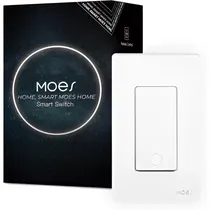 Interruptor de Luz Inteligente Moes WS-SR-US-T-WH Wifi 1 Botão - Branco