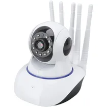 Câmera de Segurança IP Wifi Smart Camera IP-08 - 4MP - 5 Antenas - 355° - Branco