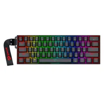 Teclado Gamer Redragon Fizz K617 RGB Layout 60% USB-C - Preto