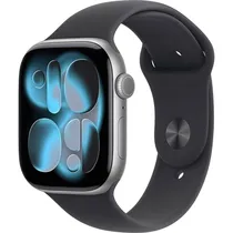 Apple Watch S11 Caixa de Alumínio Em Cinza Espacial e Pulseira Esportiva Na Cor Preta 46 MM M/L MEV44LW/A