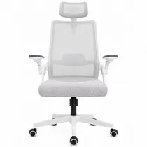 Cadeira de Escritório Up Gamer Essential MSD-221AW, Encosto Apoio Lombar, Assento Espuma Moldada, Braços Rebatíveis, Cinza