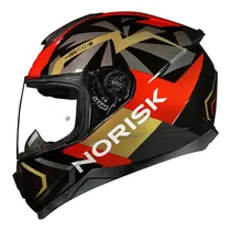 Casco Norisk Razor Gold - Rojo/Dorado / 62 / XL