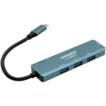 Hub USB-C 3.1 Satellite A-HUBC51 5 Portas / 4 USB 3.0 / USB-C Fêmea - Cinza