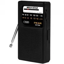 Radio Portátil Megastar CX16A AM/FM A Pila - Negro