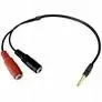 Adap. Auriculares 2 Jack p/ 1 Jack 3.5MM Sate HS102T