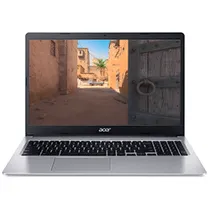 Notebook Acer Chromebook 315 CB315-4H-C7A1 Intel Celeron N4500 Tela Full HD 15.6" / 4GB de Ram / 64GB Emmc / Chromeos - Pure Prata (Inglês) (NX.Jhmaa.001)