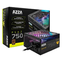 Fonte Azza ATX 750W 80 Plus Bronze Argb PSAZ-750W - Preto