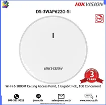 Access Point Hikvision DS-3WAP622G-Si WIFI6 1800M 1P/1GBPS Indoor Poe p/ Techo
