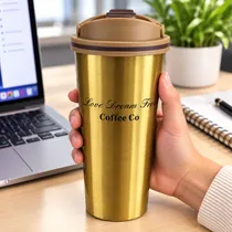 Copo Térmico Dourado Aço Inoxidável 470 ML