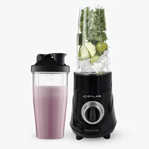 Mini Liquidificador Eletrico Qylar Blender Twist QY-1602 / 350W / 750ML / 2 Velocidades + Pulsar / 2 Copos / 220-240V ~ 50/ 60HZ - Preto