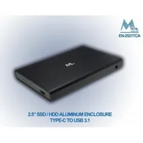 Gaveta p/ HD 2.5"" Mtek EN-2521TCA SATA/SSD Tipo-C