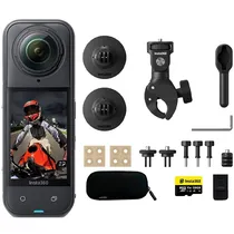 Camera de Ação Esportiva INSTA360 X5 Motorcycle Bundle Cinsaaha X502 / 8K / 360 / Tela 2.2" com Acessorios - Preto