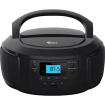 Rádio Portátil 4LIFE FLD04 Toca CD / Bluetooth / FM / MP3 / USB / Aux - Preto