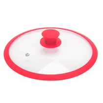Tampa de Vidro Panela Frigideira Caçarola 24CM Rojo