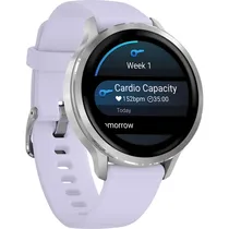 Relógio Smartwatch Garmin Venu 4 41 MM - Prata/Roxo Periwinkle (010-03013-01)