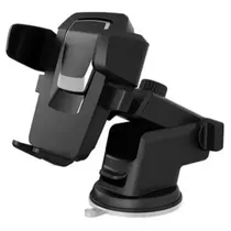 Suporte para Celular Silicone Sucker para Carro com Ventosa - Preto/Prata