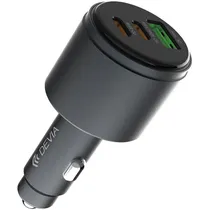 Carregador para Vehículo Devia USB+Dual C 116W - Metal Gray