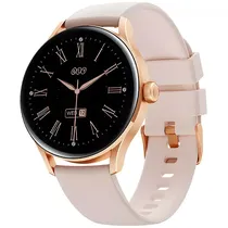 Relógio QCY Watch Elite WA24S11A com Bluetooth - Dourado/Rosa