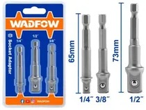 Jogo de Adaptadores Wadfow WSV4K01 para Soquetes - 3 Peças
