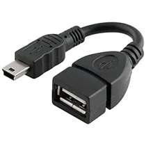 Cable Adaptador Mini USB para USB Hembras - Microfins