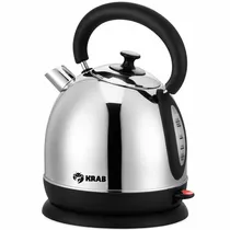 Chaleira Elétrica Krab KBT2L 900 Watts 2 Litros 127V ~ 60HZ - Prata/Preto