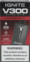 Vape Descartável Ignite V300 Ultra Slim Watermelom Ice 30000 Puffs