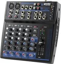 Mesa de Som Gemini Mixer GEM-08USB de 8 Canais - Bivolt