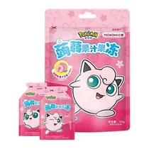 Mini Gelatina Pokemon Sabor Pêssego Pacote 120G
