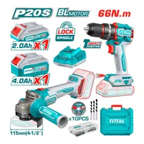 Combo 2 Em 1 Kit Total Parafusadeira + Lixadeira TCKLI20273 – com Acessórios