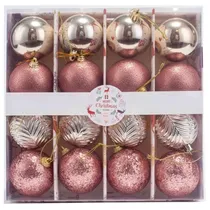 Caixa de Enfeite Esferas de Natal L8-662 16 Peças