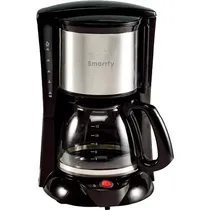 Cafeteira Eletrica Smartfy CAFE02 / 900W / 1.2 Litros / 110V ~ 60HZ - Preto/ Inox