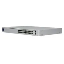Switch Ubiquiti Unifi Pro USW-PRO-24 24 Portas Gigabit 2SFP+ 1000MBPS - Prata